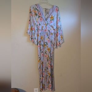 Lulu's Lavender Floral Maxi Dress